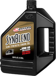 Maxima Racing Oils SynBlend Teilsynthetisch Motorradöl für Viertaktmotoren 10W-40 3.785Es