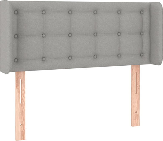 vidaXL LED Bed Headboard Fabric Light Grey 103x88cm