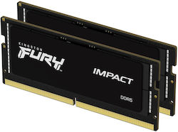 Kingston Fury Impact 64GB DDR5 RAM cu 2 module (2x32GB) și Viteză 5600 pentru Laptop