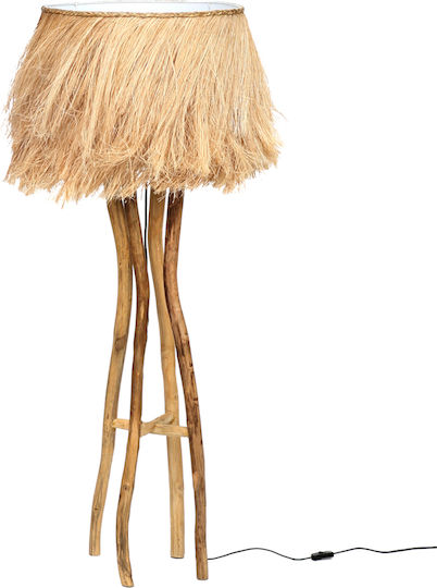 HomeMarkt Floor Lamp H160xW50cm. with Socket for Bulb E27 Brown
