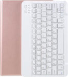 Klappdeckel Synthetisches Leder mit Tastatur Englisch US Rose Gold (Lenovo Tab M10 10.1") 104100340B