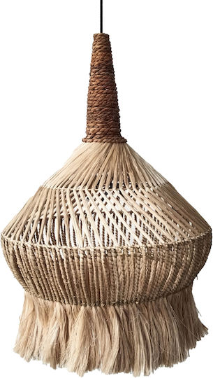 HomeMarkt Brown Boho Ceiling Light with Rope for E27 Socket 55x55cm