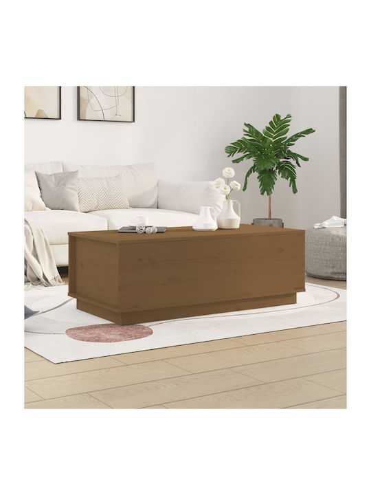 Rectangular Central Coffee Table Made of Solid ...
