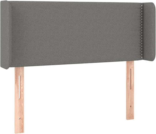 vidaXL Tăblie de Pat LED din Țesătură Gri Închis 103x88 cm