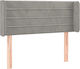 vidaXL LED Bed Headboard Fabric Light Grey 103x88cm