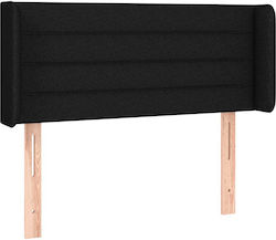 vidaXL LED Kopfteil Stoff Schwarz 103x88 cm