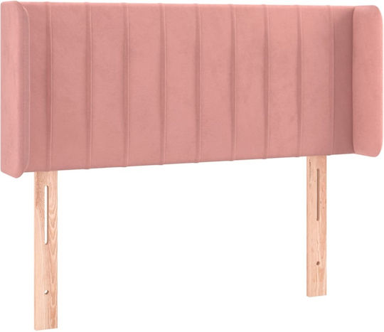 vidaXL LED-Kopfteil für Bett, Stoff, Rosa, 103x88 cm