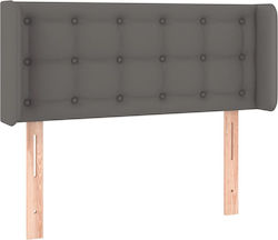vidaXL LED-Kopfteil aus Kunstleder, Grau, 103 x...