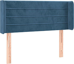 vidaXL LED Bed Headboard Fabric Dark Blue 103x88cm