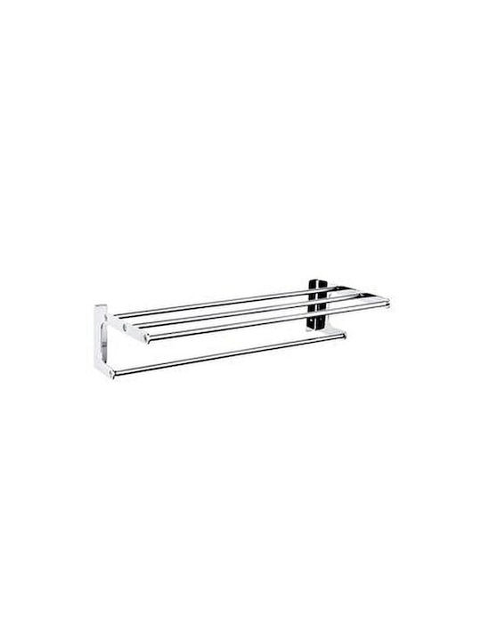 Tema Schiene Badezimmer 4 Plätze Wandmontage Silber