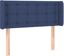 vidaXL LED Fabric Bed Headboard Blue 103x88cm