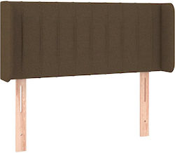 vidaXL LED Bed Headboard Fabric Dark Brown 103x...