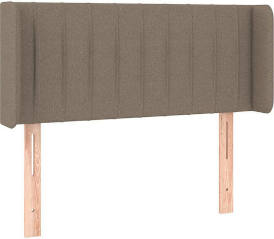 vidaXL Tăblie de Pat cu LED, din Țesătură, Taupe, 103x88 cm