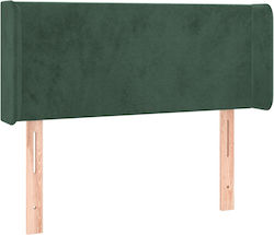 vidaXL LED Bed Headboard Fabric Dark Green 103x...