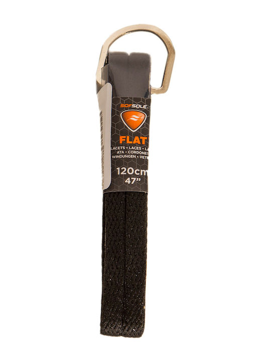 Sofsole Flat Κορδόνια Παπουτσιών Μαύρα 2τμχ 120cm