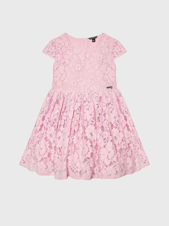 Guess Παιδικό Φόρεμα Κοντομάνικο Ροζ