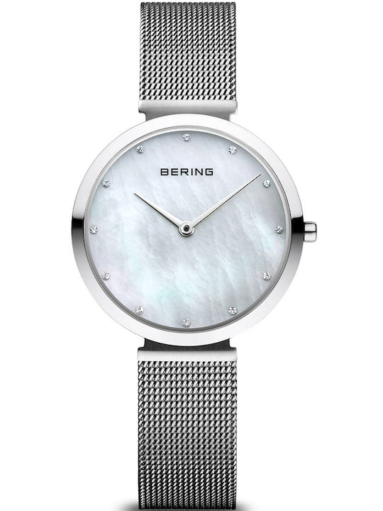 Bering Time Women's Watch with Silver Metal Bracelet