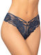 Milena by Paris Cotton Women's Brazil with Lace Blue