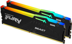 Kingston Fury Beast 16GB DDR5 RAM cu 2 module (2x8GB) și Viteză