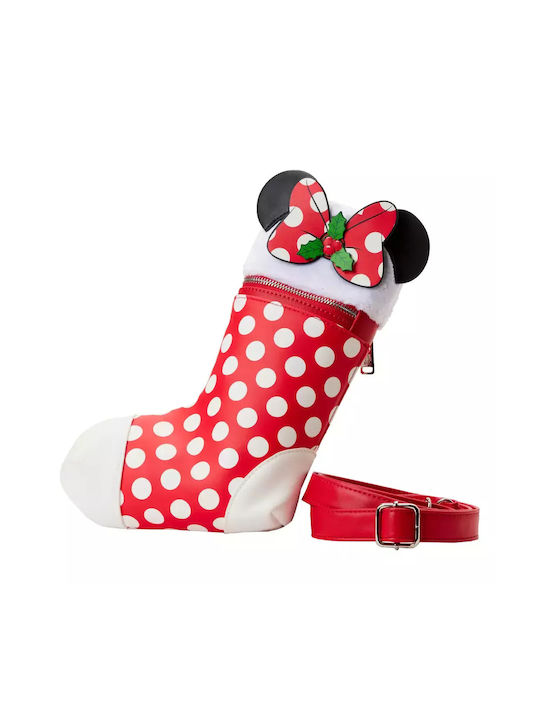 Loungefly Minnie Mouse Cosplay Stocking Kids Bag Shoulder Bag Red
