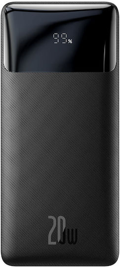 Baseus Bipow Overseas Edition Power Bank 20000mAh 20W με 2 Θύρες USB-A και Θύρα USB-C Μαύρο