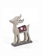 Zaros Christmas Figure Deer Gray Length 9cm
