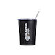 Estia Coffee Mug Save The Aegean Recyclable Glass Thermos Stainless Steel BPA Free 350ml PAOK BC Edition with Straw