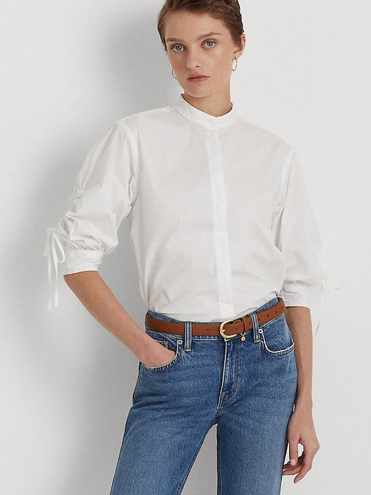 Ralph Lauren Women's Monochrome Long Sleeve Shirt White