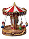 Christmas Illuminated Decorative Carousel with Electric 26.5x20.5x20.5cm.