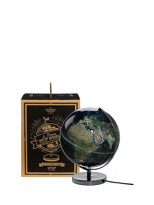 Gentlemen's Hardware Φωτιζόμενη Υδρόγειος Σφαίρα με Διάμετρο 25εκ. Brave New World Μαύρο