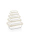 Herzberg Bio Saver Lunch Box Plastic Beige L763IVO 5pcs