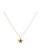 LifeLikes Birthstone May Necklace with Flower Design Gold Plated Green