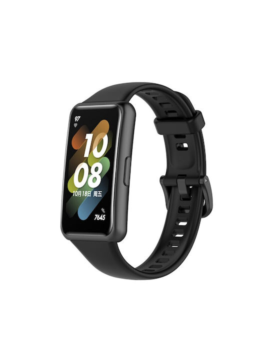 Λουράκι Σιλικόνης Μαύρο (Huawei Band 7)