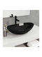 vidaXL Countertop Sink Sticlă 54.5x35cm Black