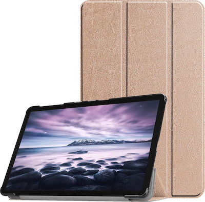 Sonique Smartcase Slim Flip Cover Δερματίνης Ανθεκτική Ροζ Χρυσό (Galaxy Tab A 10.5 2018)
