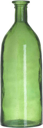 Click Glass Green Vase Φ12xH35cm