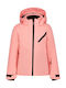 Waterproof Kids' Sports Jacket Short with Hood Pink Lyons