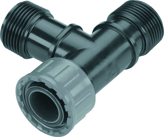 Gardena 02755-20 T Shaped Connector Pipe with Male-Female Thread