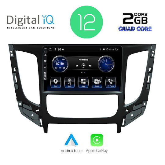 Digital IQ Ηχοσύστημα Αυτοκινήτου για Fiat Fullback Mitsubishi L200 2015+ με Clima (Bluetooth/USB/AUX/WiFi/GPS/Apple-Carplay/Android-Auto/CD) με Οθόνη Αφής 9"