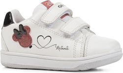 Geox Sneakers pentru copii Anatomic cu Velcro Albe