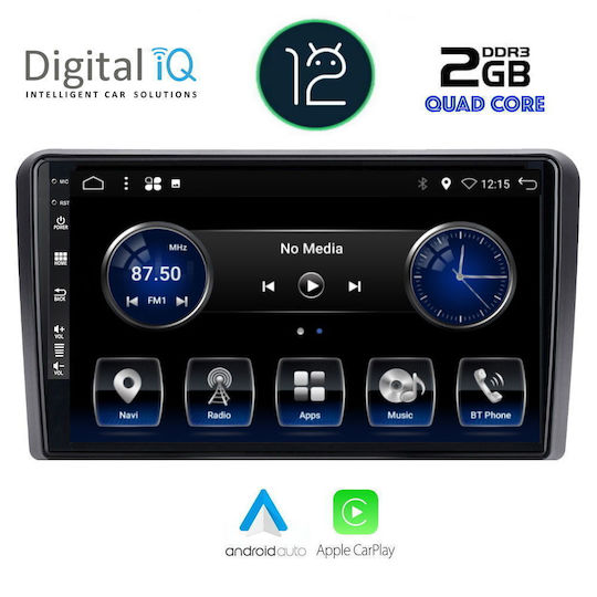 Digital IQ Auto-Audiosystem Hummer H1 H1 2007+ (Bluetooth/USB/AUX/WiFi/GPS/Apple-Carplay/Android-Auto/Notenblätter) mit Touchscreen 9"