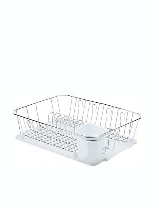 Trust Dish Drainer from Stainless Steel in Silver Color 45x35x13.5cm