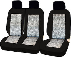 Carner Autositzbezüge Set 7 Stück Schwarz / Grau 0000144
