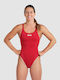 Tech Solid Sportlicher Badeanzug Rot