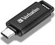 Verbatim Retractable 128GB USB 3.2 Stick with connection USB-C Black