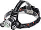 GloboStar Rechargeable Headlamp LED Waterproof IP54 with Maximum Brightness 3000lm