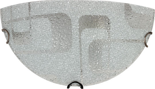 Keskor Shapes Classic Lamp Wall with Socket E27 Silver 30x16cm