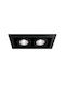 Maytoni Rectangle Metallic Recessed Spot with Socket GU10 Black 24.5x12.6cm. 1pcs