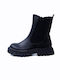 SmartKids Kids PU Leather Chelsea Boots with Zipper Black