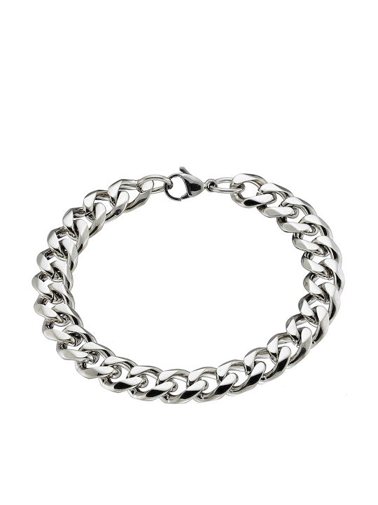 Oxzen Chunky Αλυσίδα Χειρός Cuban από Ατσάλι Φαρδιά Πάχους 10mm και Μήκους 23cm